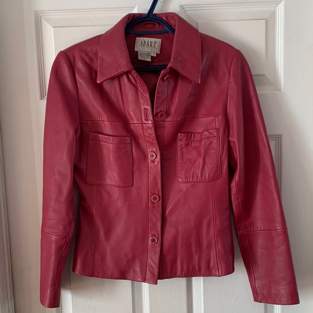 Women's Pink Leather Jacket
